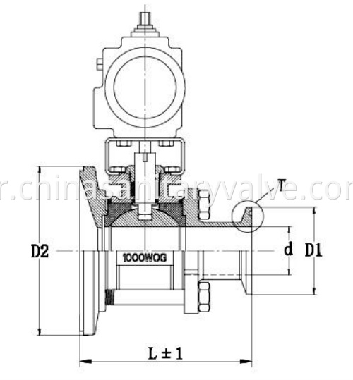 sanitary pneumatic tank bottom ball valve2